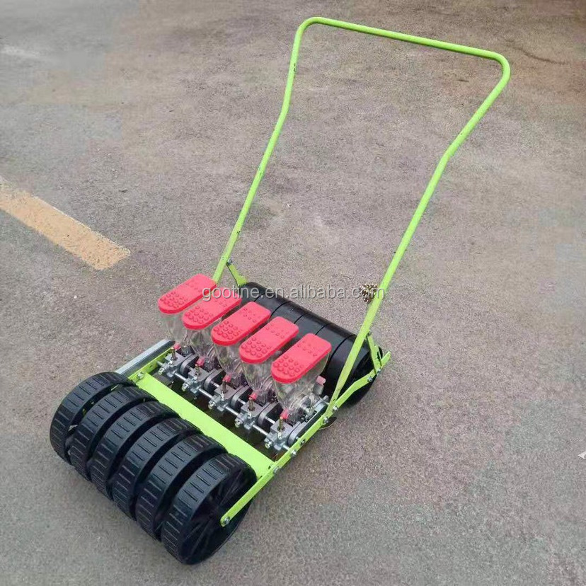 Agricultural 3 rows manual seeder  hand push vegetable planter for cabbage carrot onion seeds