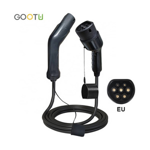 Oem Odm Double Gun Head Eu Ac Ev Portable Ev Charger Extension Cord 3 Phase 380V 32A 22Kw Electric Car Charger Cable