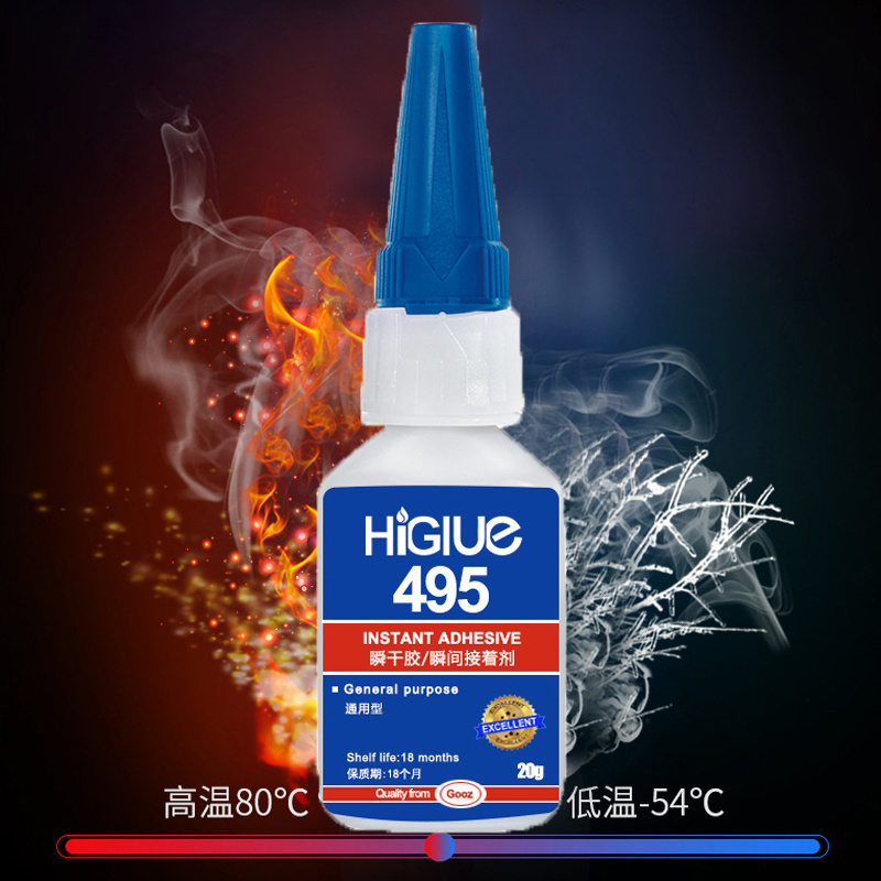 High temperature adhesives 20g Bottle HiGlue 495 Super Glue