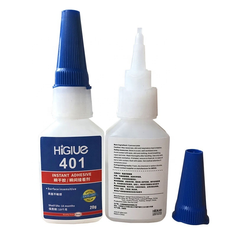 Instant super glue HiGlue 401 403 406 415 460 480 495 502  metal plastic rubber adhesive super glue