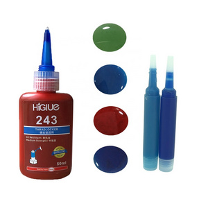 Higlue 243 thread locking adhesive removable fastening agent anti loose curing fast medium strength anaerobic adhesive