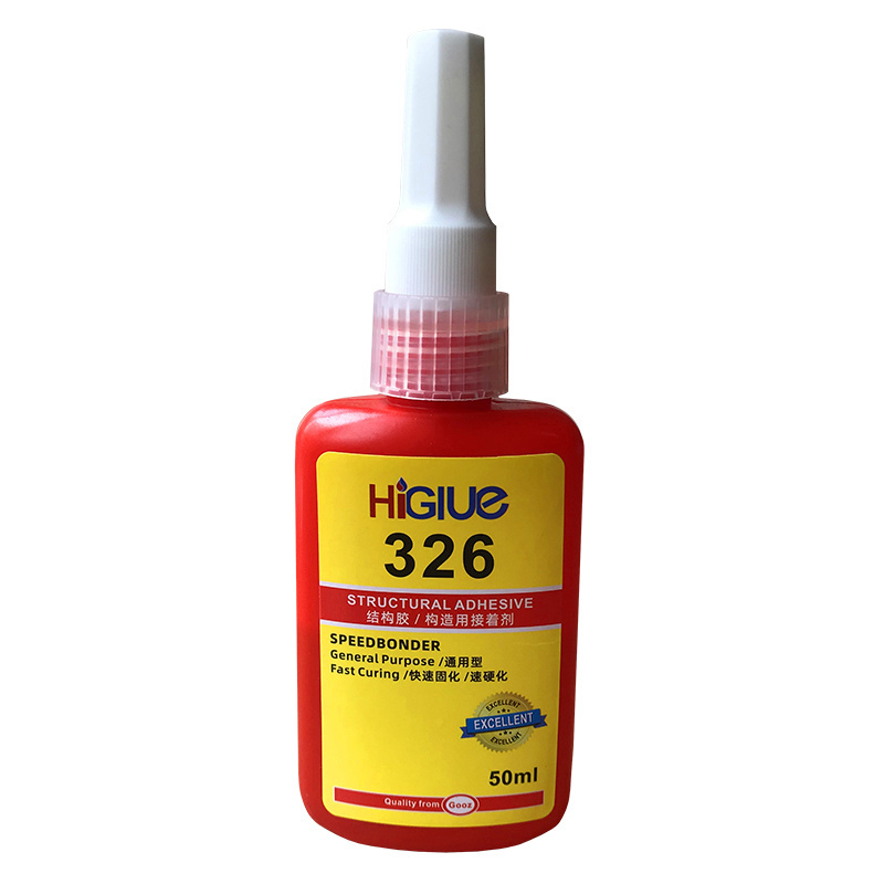 50ml 326 Super Glue Metallic Structural Adhesive for Motor Metal Adhesive Glass Speaker 7649 Accelerator Screw Glue Fast Curing