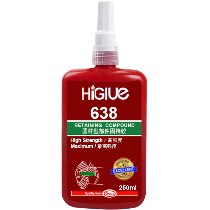 Higlue 638 High Strength Green Liquid Bearing Super Glue Retaining Compound Anaerobic Adhesive 10ml 50ml 250ml