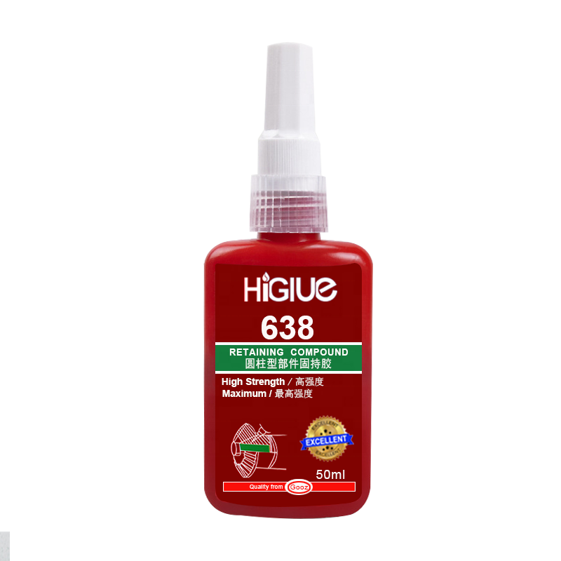 Higlue 638 High Strength Green Liquid Bearing Super Glue Retaining Compound Anaerobic Adhesive 10ml 50ml 250ml