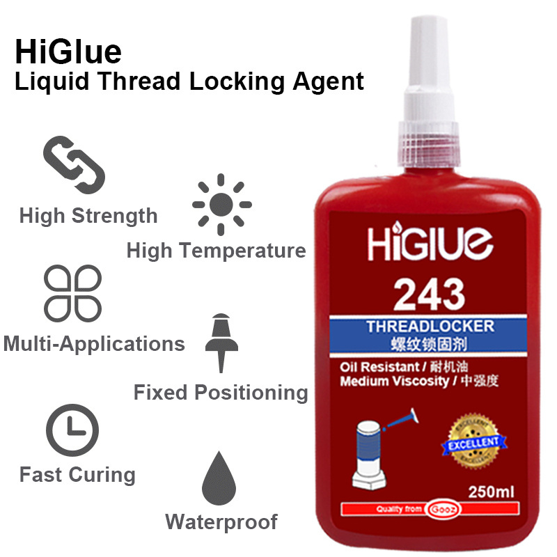 Wholesale Thread Locking Glue 1ml 2ml High Strength Screw Glue Loctit 243 Super Glue