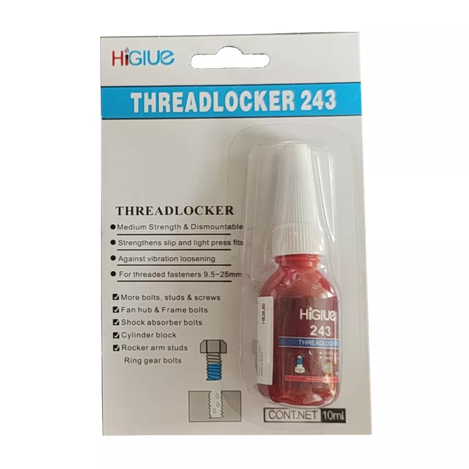 Thread Locker Medium Strength 243 2PCS Thread Locker Lock Tight & Seal Fasteners Anaerobic Adhesive Curing Metal