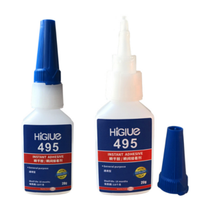 HiGlue 495 Super Glue CA Glue Cyanoacrylate For Wood, Leather, Metal, ABS, PVC and Paper