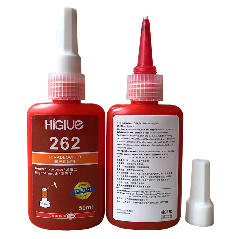 2024 New Brand Higlue 262 Red Liquid Acrylic Super Glue Anaerobic High Strength Threadlockers For Screw Loctit Glue