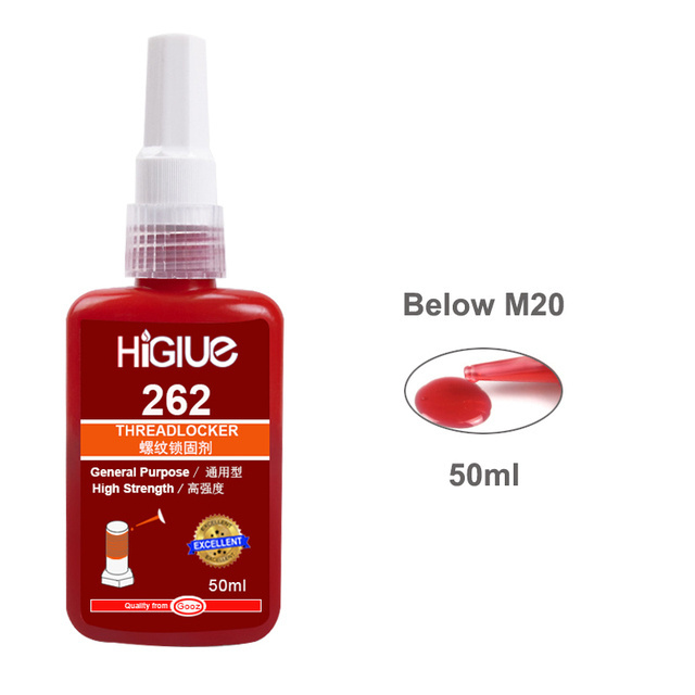 2024 New Brand Higlue 262 Red Liquid Acrylic Super Glue Anaerobic High Strength Threadlockers For Screw Loctit Glue