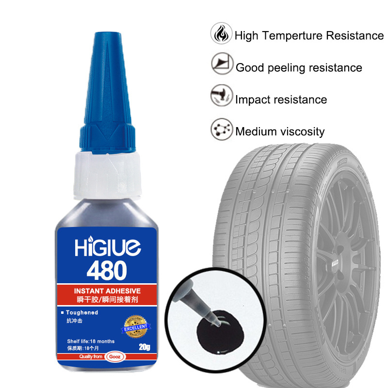 Higlue 480 Super Glue Instant Glass Rubber Sealants Fabric Adhesive Glue