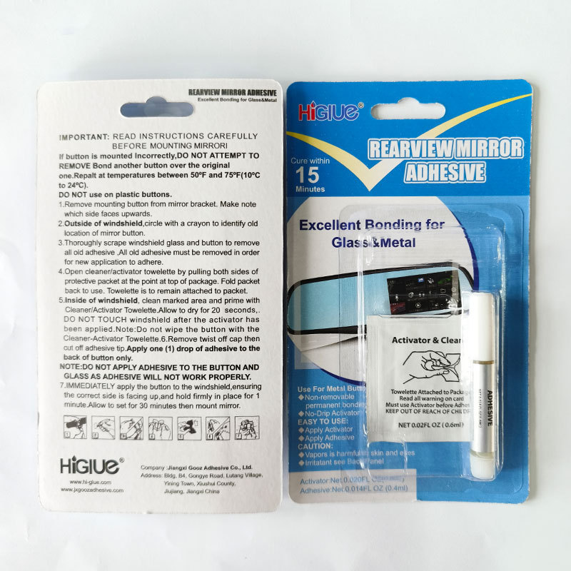 Rearview Mirror Adhesive Kit Professional  Strength Quality Repairs in Just Minutes super glue Silicone Sealant