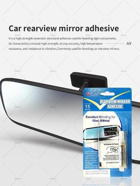 Convenient Super Glue Rearview Mirror Adhesive Glue for Car Motorcycle Rear View Mirror Adhesive Strength Permanent for Glass