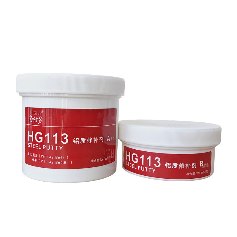 Higlue Steel Epoxy Repair Putty Epoxy Rebuilding Adhesive 111 112 113 500g/set with Knife