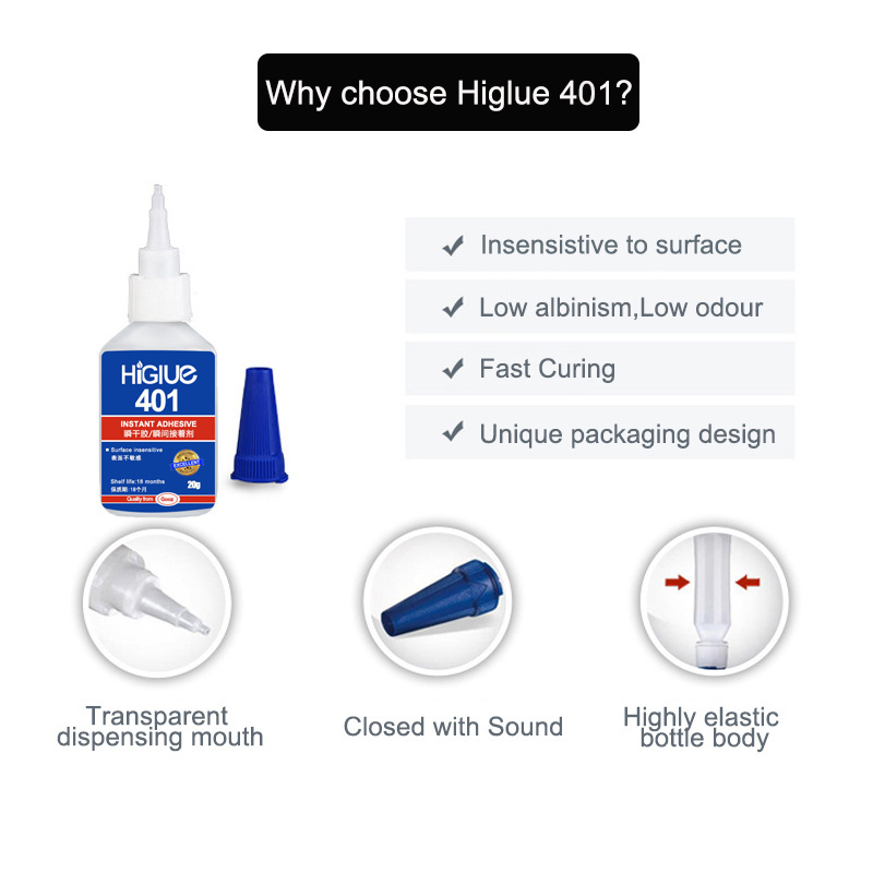 Hot Selling Best Instant Super Glue for Metal 502 505 401 Fast Curing Adhesive