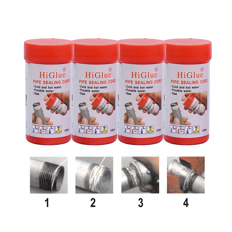 HIGLUE 55 Pipe Sealing Thread Cord for Water and Gas Leak Fix 150m 160m thread sealing cord