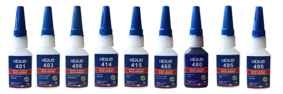 metal rubber Plastic ceramics instant adhesive cyanoacrylate HiGlue 401 super glue pegamento