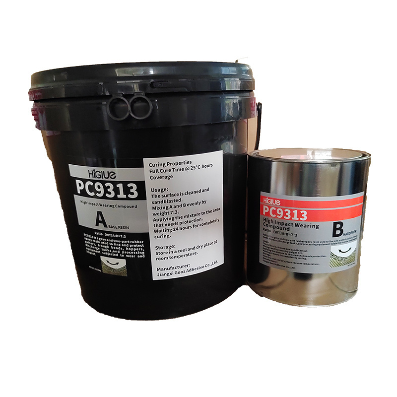 Higlue 9313 Quality 2-Part Abrasion Resistant Wearing Compound Wear Prevention abrasive wear 10kg Kit