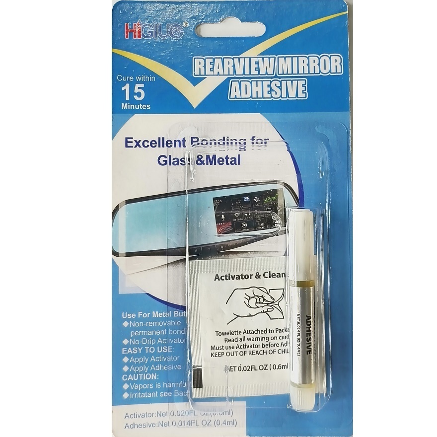 Car rearview mirror repair kit adhesive bond metal to glass 15 Minutes Cure Rearview Mirror Adhesive super glue Silicone Sealant