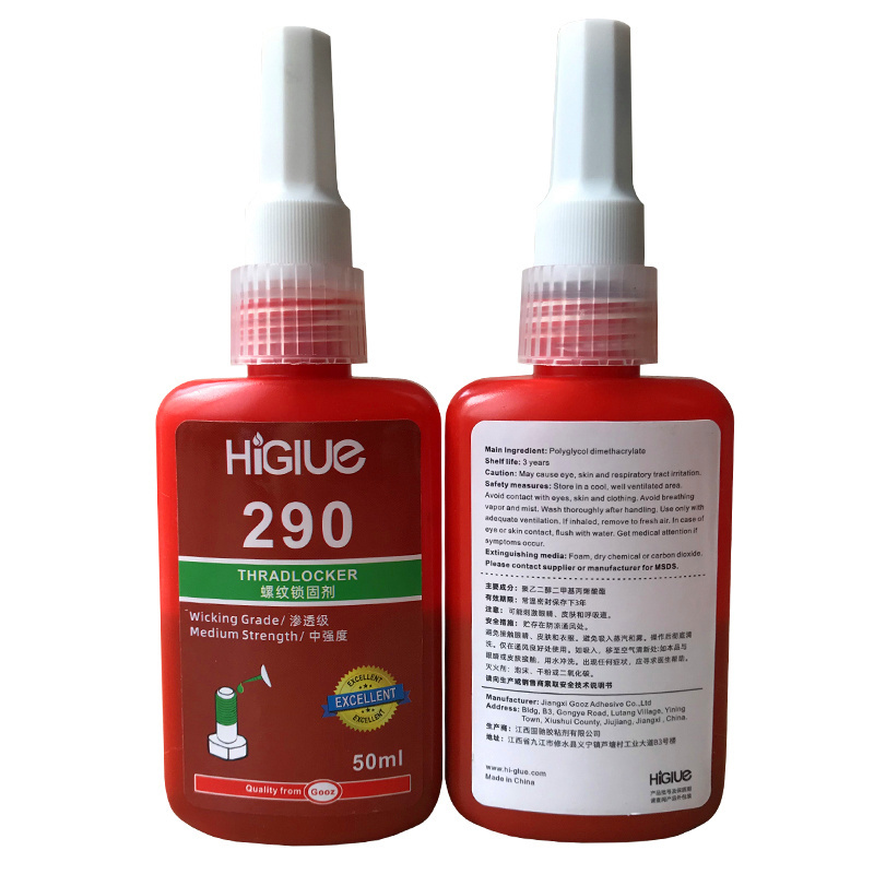 Factory Higlue 222 242 243 262 271 263 290 10ml 50ml Anaerobic Adhesive Sealant Metal Thread locker