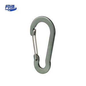 Multi-purpose CC5 2.7inch Aluminum Mini Keychain Round Rotating Carabiner Hook Clips