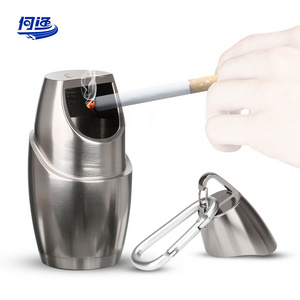 3.5in 0.17lb Strong Magnetic Cigarette Pocket  Aluminum OA1 Ashtray For Cars Discarded Fishing Line Small Garbage