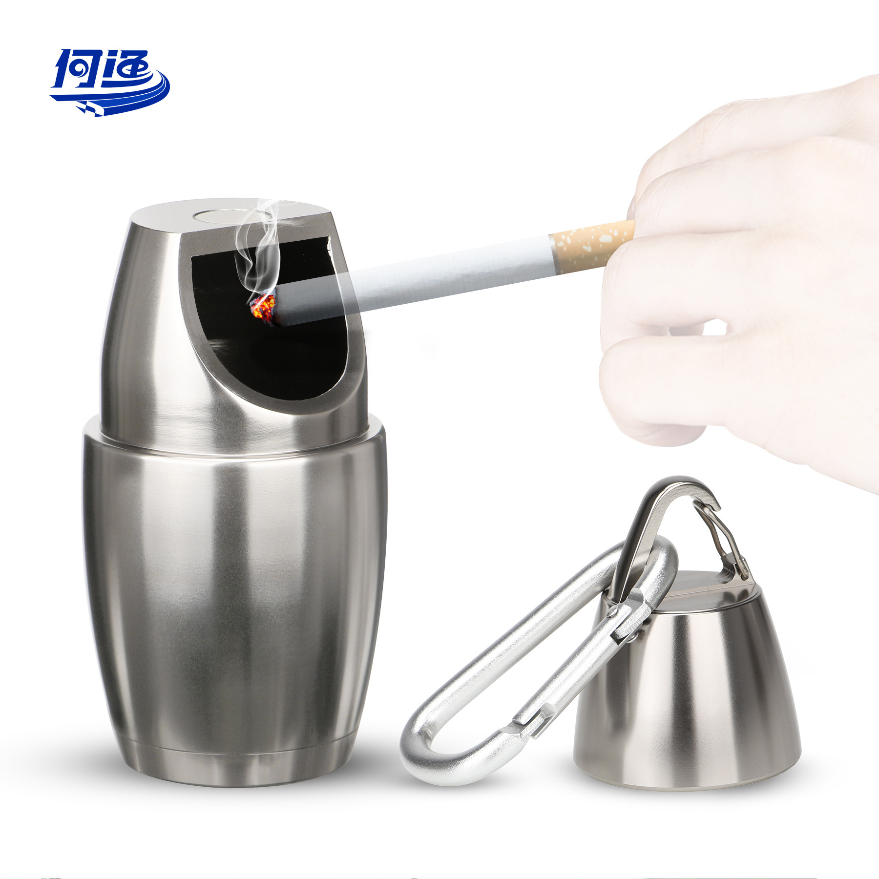 Portable Pocket Storage Ashtray Aluminum Alloy Mini Size Magnetic Suction Cover For Cigarettes Outside Fishing Hooks Line Bait