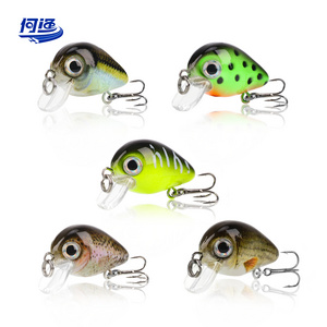 Crankbait Lure 1.1IN 1.2G Artificial Hard Baits 3D Fishing Lure Eyes Top Water Pike Bass Crank Bait Wobbler Fishing Lures Kit