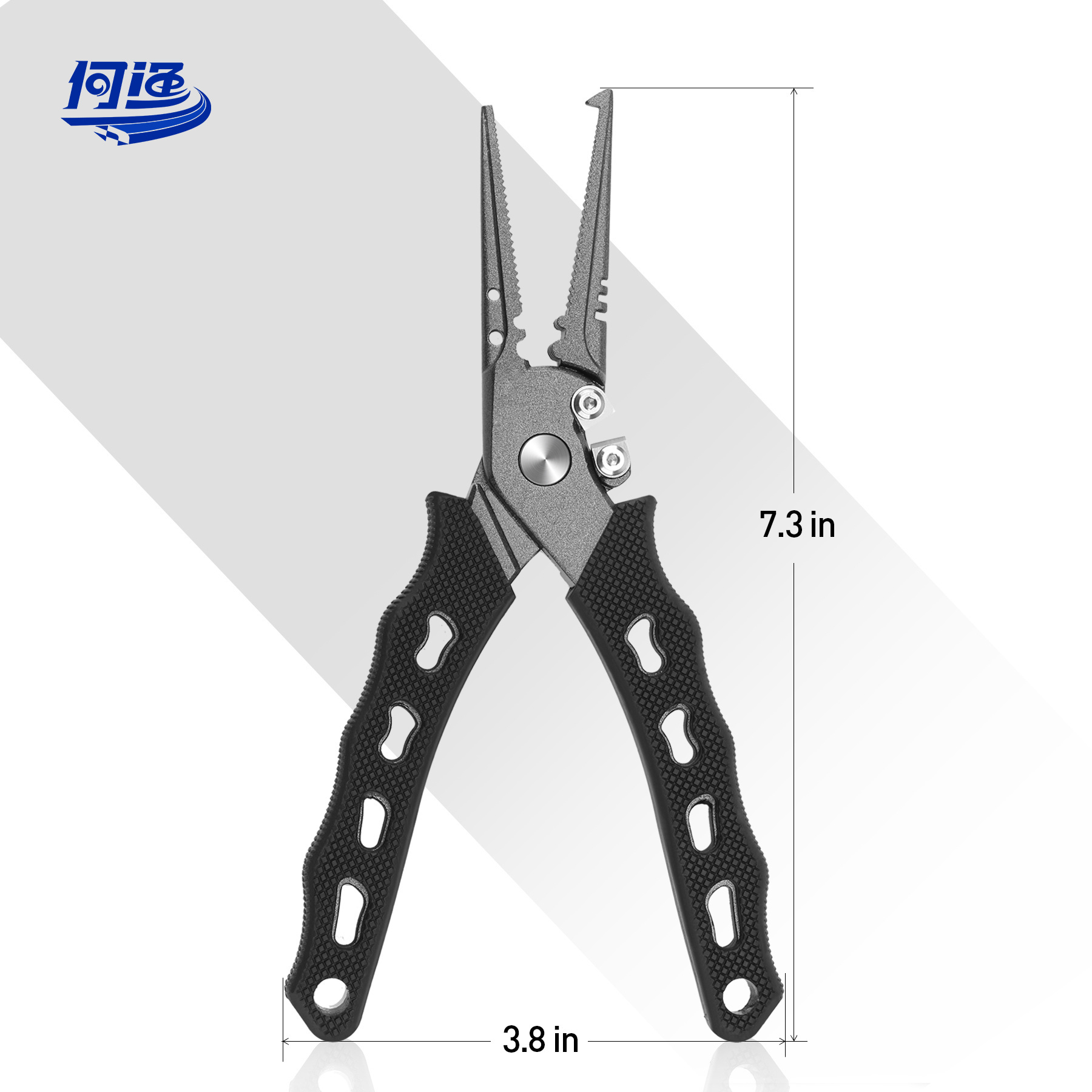 Multifunction 420 Stainless Steel Fishing Pliers 6inch Clamp Split Ring Tungsten Steel Blade Line Cutter Fishing Tackle Tool