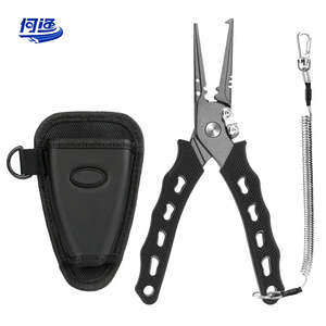 Multifunction 420 Stainless Steel Fishing Pliers 6inch Clamp Split Ring Tungsten Steel Blade Line Cutter Fishing Tackle Tool