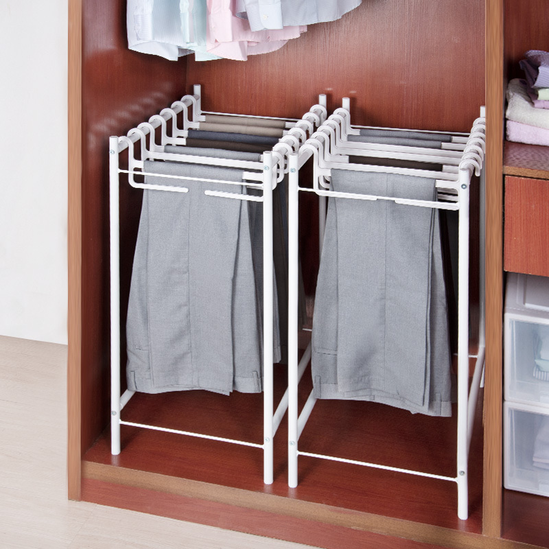 Best selling plastic pants trousers hanger with clips trouser pants jeans hanger wardrobe trouser hangers rack PR-50