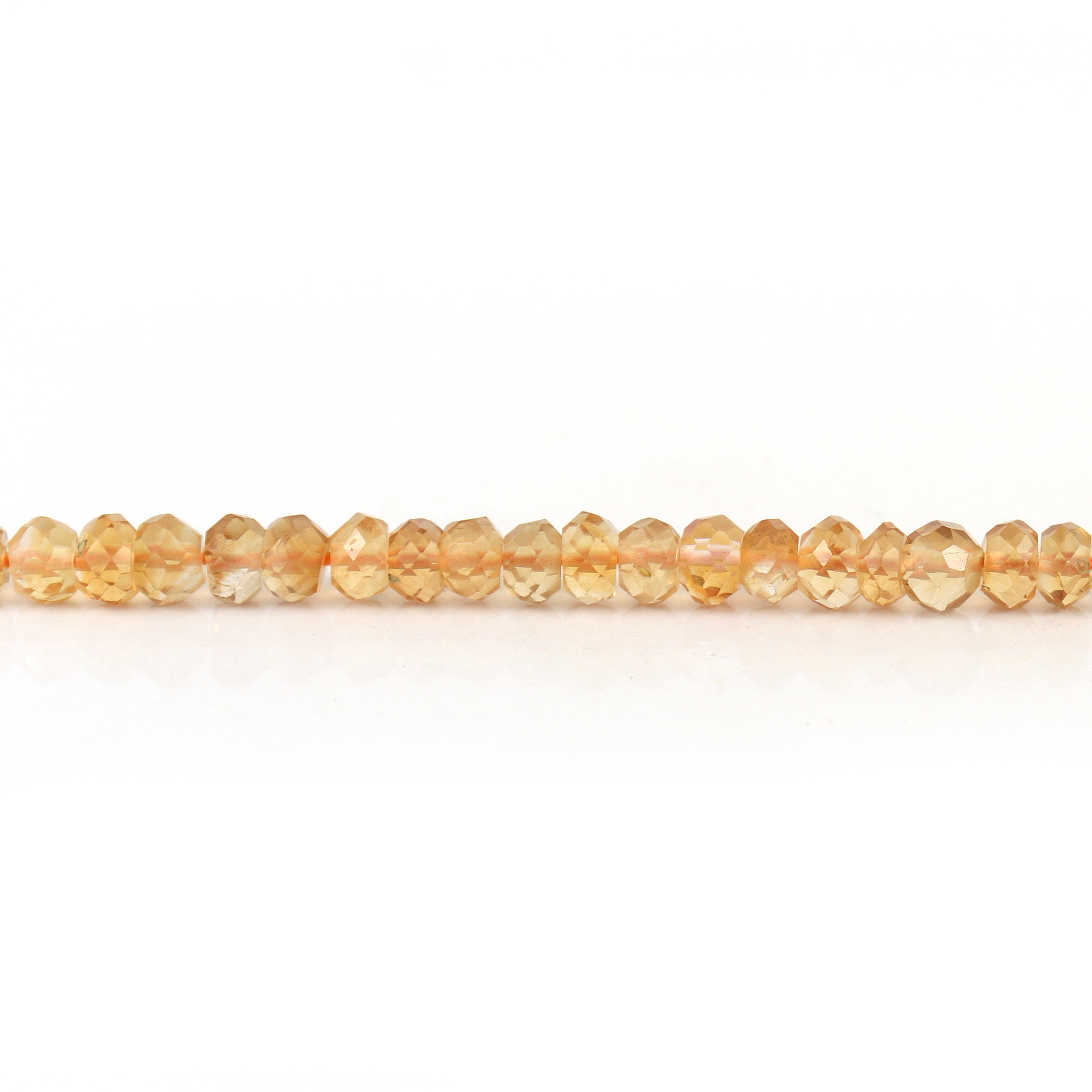 Citrine Loose Gemstone Top Quality Natural Machine Cut Beads Faceted Drill Strand Free Size Jewelry Making High Quality Stone