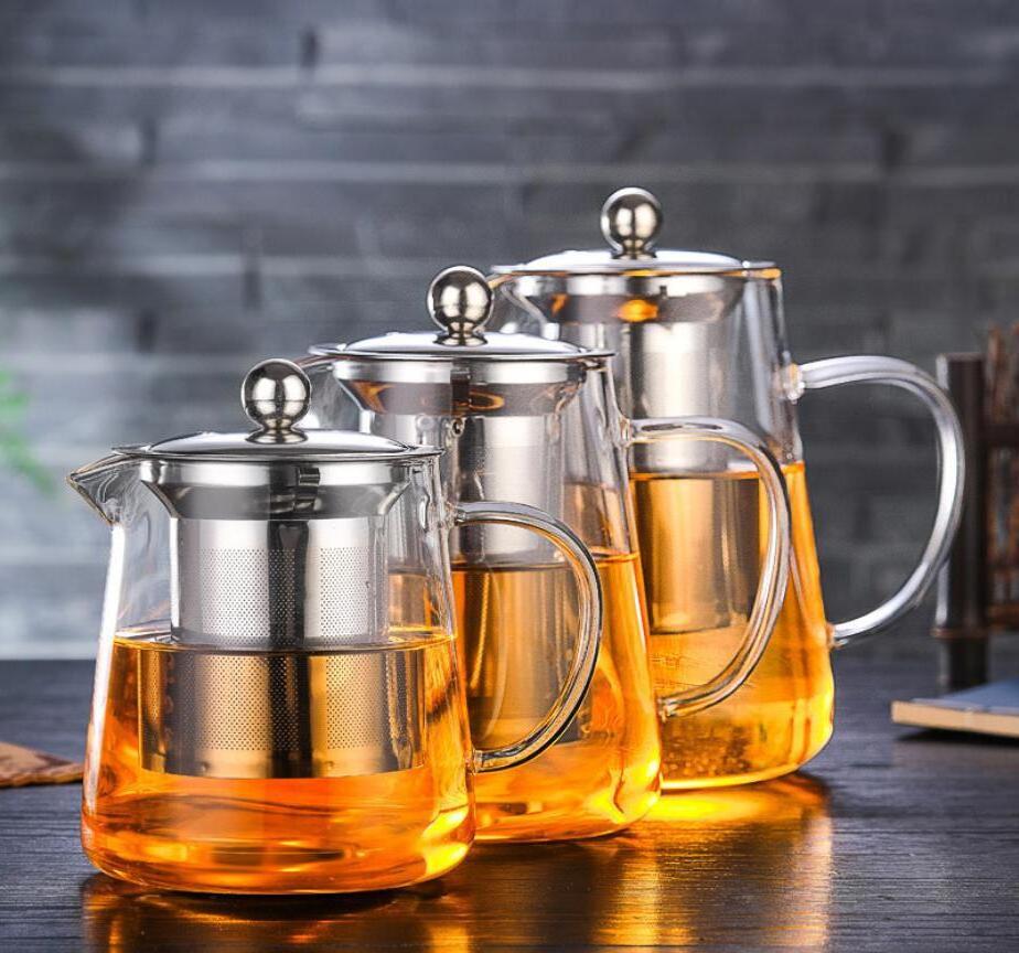 550ML 750ML Blooming Tea & Loose Leaf Tea Glass Teapot Tea Kettle with Stainless Steel Removable Infuser