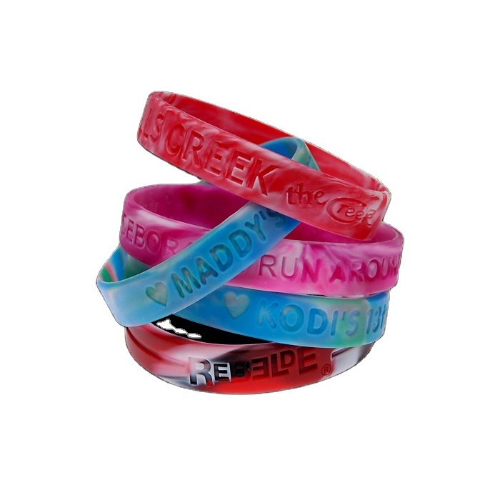 Wholesale cheap printing debossed silicone bracelet making machine bands custom silicone wristbands