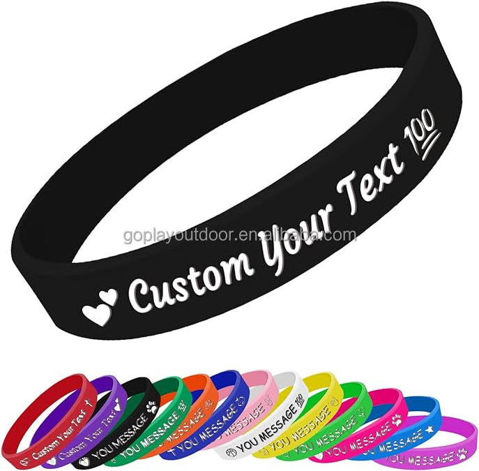 Luminous Silicone Wristbands Rubber Bracelets elastic event Silicone wristbands Glow in The Dark