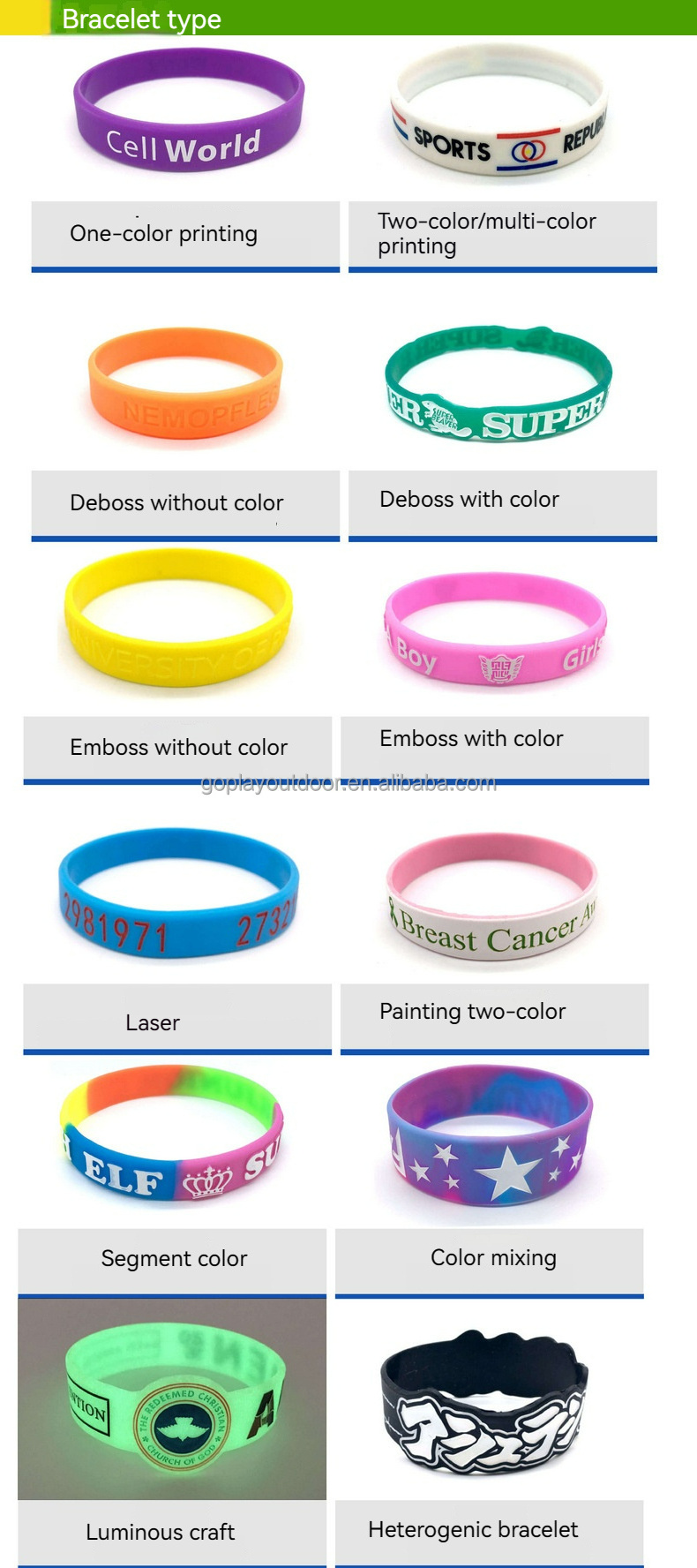 Luminous Silicone Wristbands Rubber Bracelets elastic event Silicone wristbands Glow in The Dark