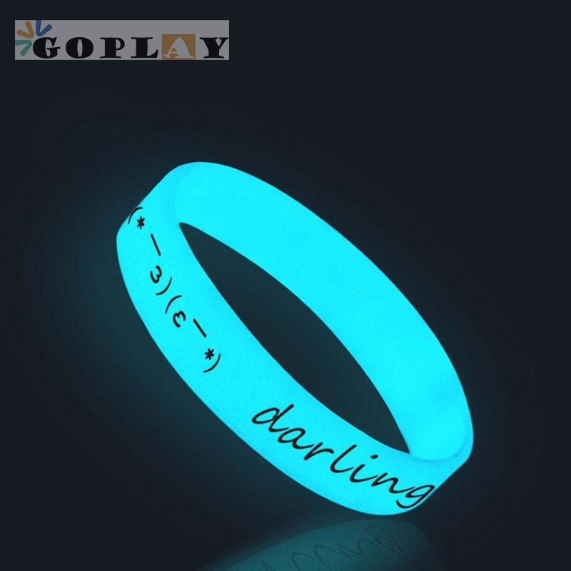 Luminous Silicone Wristbands Rubber Bracelets elastic event Silicone wristbands Glow in The Dark