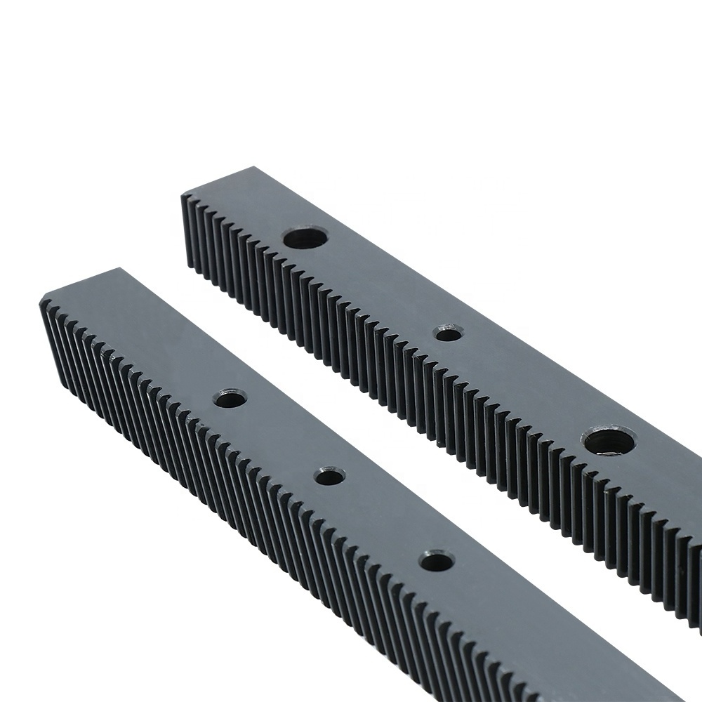 HLTNC Straight OR helical tooth gear rack with Mounting holes 1M/1.25M/1.5M/2M/2.5M/3M /4M/5M/6M/8M Length customization