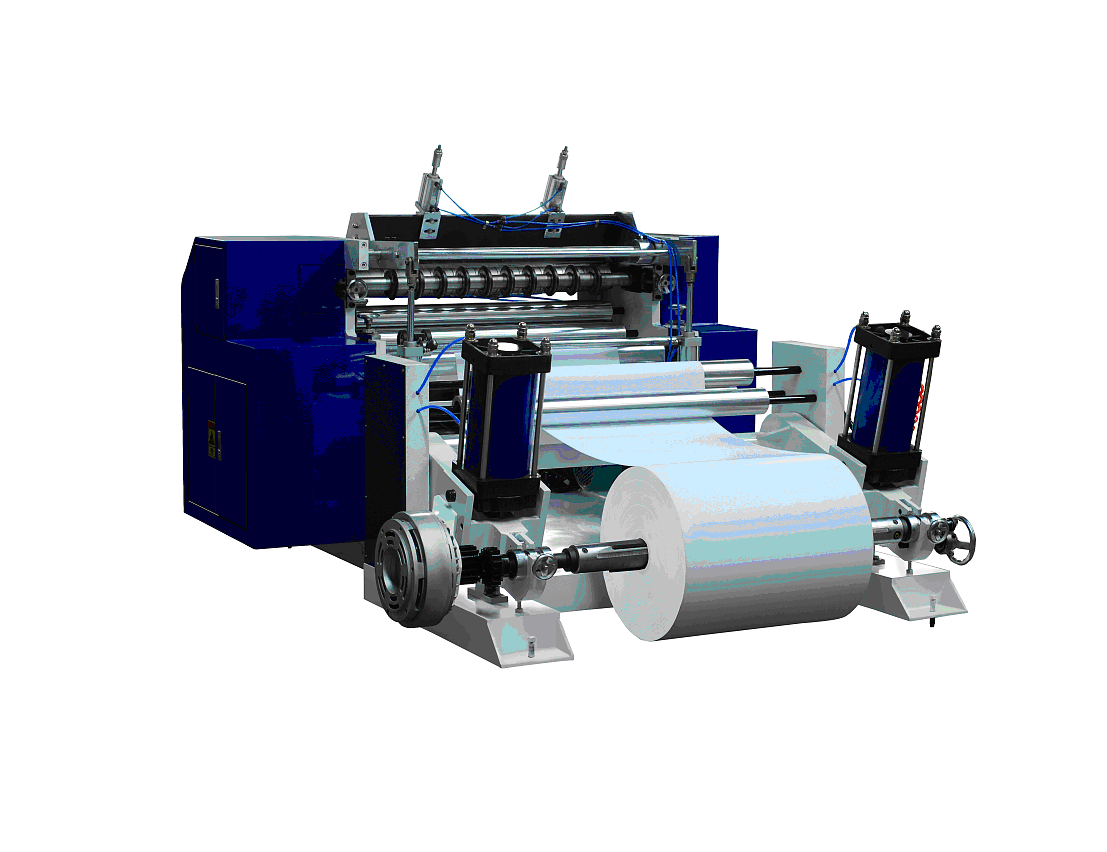 GPF-1100 Semi-Automatic Roll To Roll ATM Fax Paper Slitting And Rewinding Thermal Paper Slitting Machine