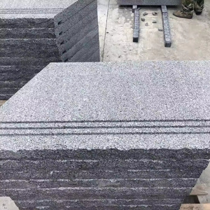 Outdoor 50mm thick natural split China  flamed g654 Sesame black Granite Slab Step Price