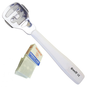 HOT SALE GORAYA GERMAN HARD Dead Skin Corn CALLUS REMOVER CUTTER Shaver Pedicure FOOT TOOL+10 BLADES CE ISO APPROVED