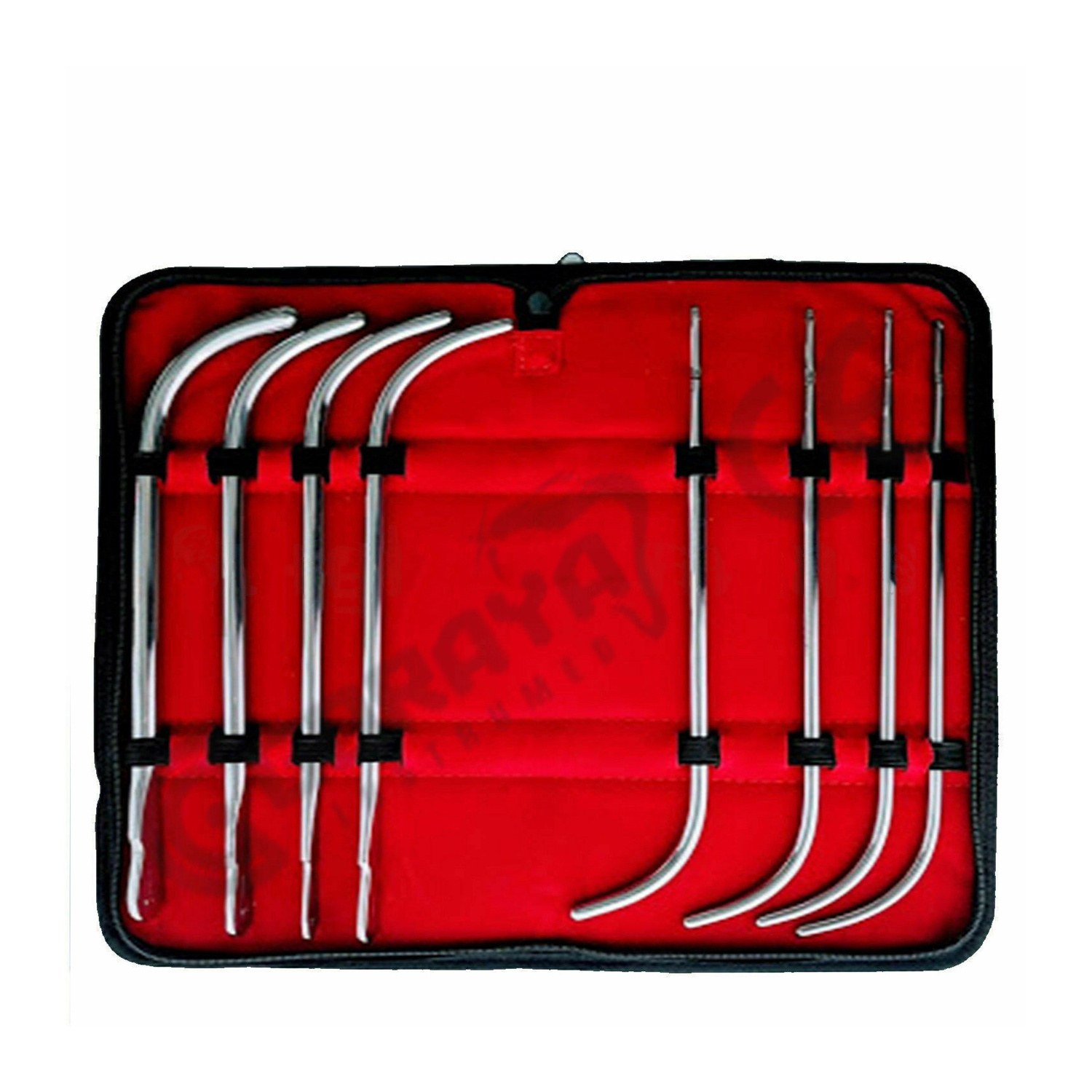 HOT SALE GORAYA GERMAN Van Buren Urethral Dilators Set of 8 - Including Case Medical Instruments OB-Gyn CE ISO APPROVED