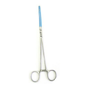 HOT SALE GORAYA GERMAN Sponge Forceps Blue Coated 9.50'' straight Gynecology Electrosurgical instruments CE ISO APPROVED