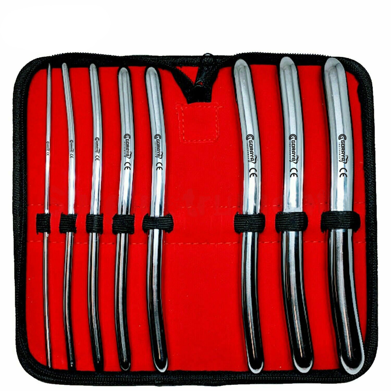 HOT SALE GORAYA GERMAN 8 Hegar Dilator Sounds Set 7.5 Double Ended Gynecology Surgical Instrument CE ISO APPROVED