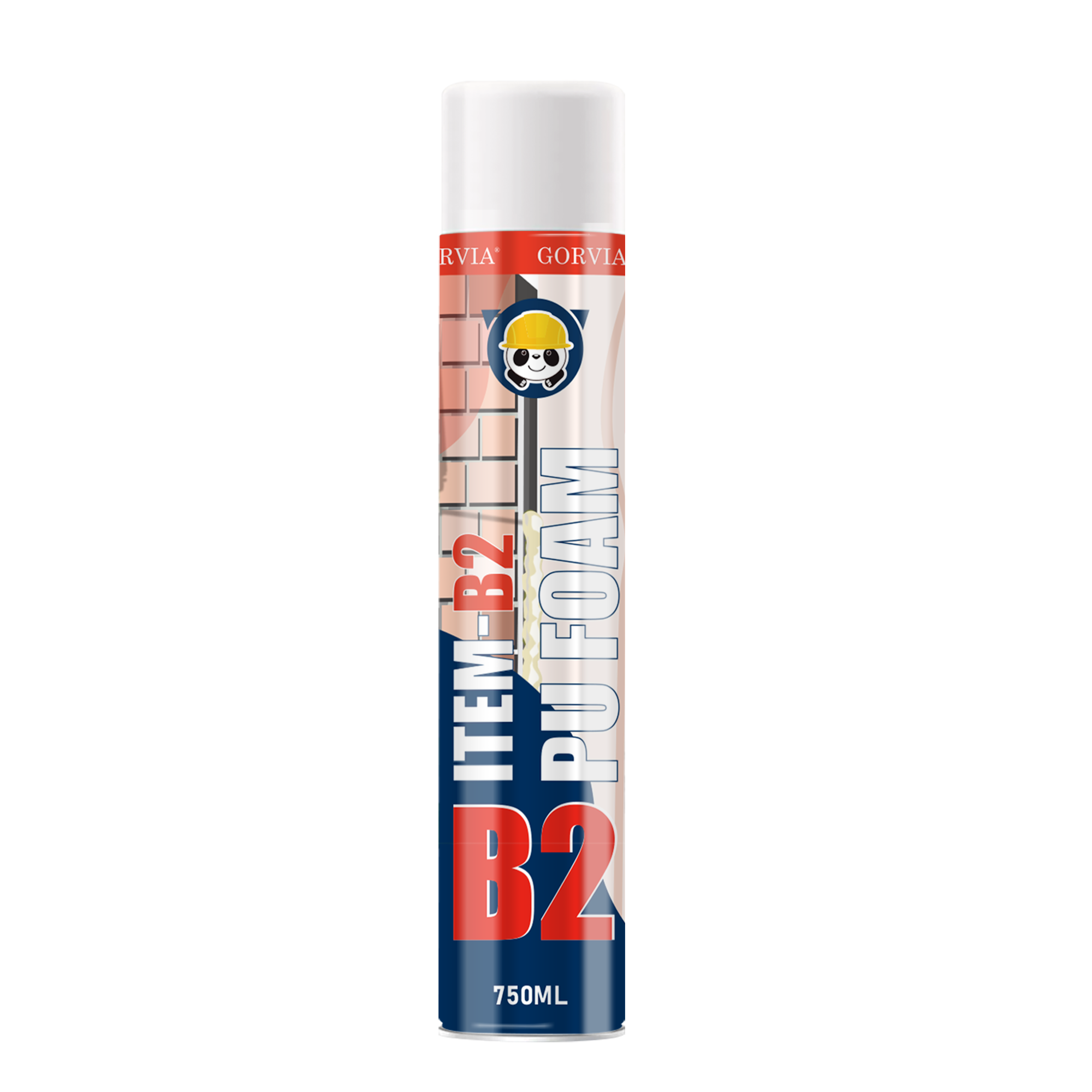 GORVIA 750ml B2 Construction Concrete Fireproof Polyurethane Foam PU Spray Foam for Doors and Windows Frame