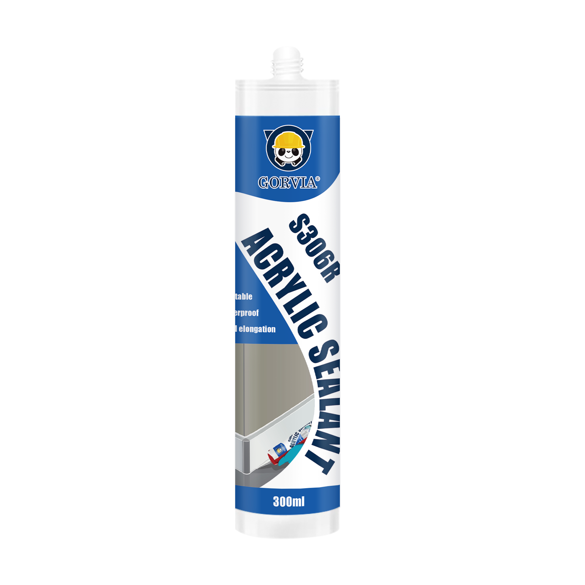 GORVIA Durable All-Purpose Caulk Flexible Joint Filler Acrylic Sealant Ideal for Interiors and Exteriors Easy to Apply