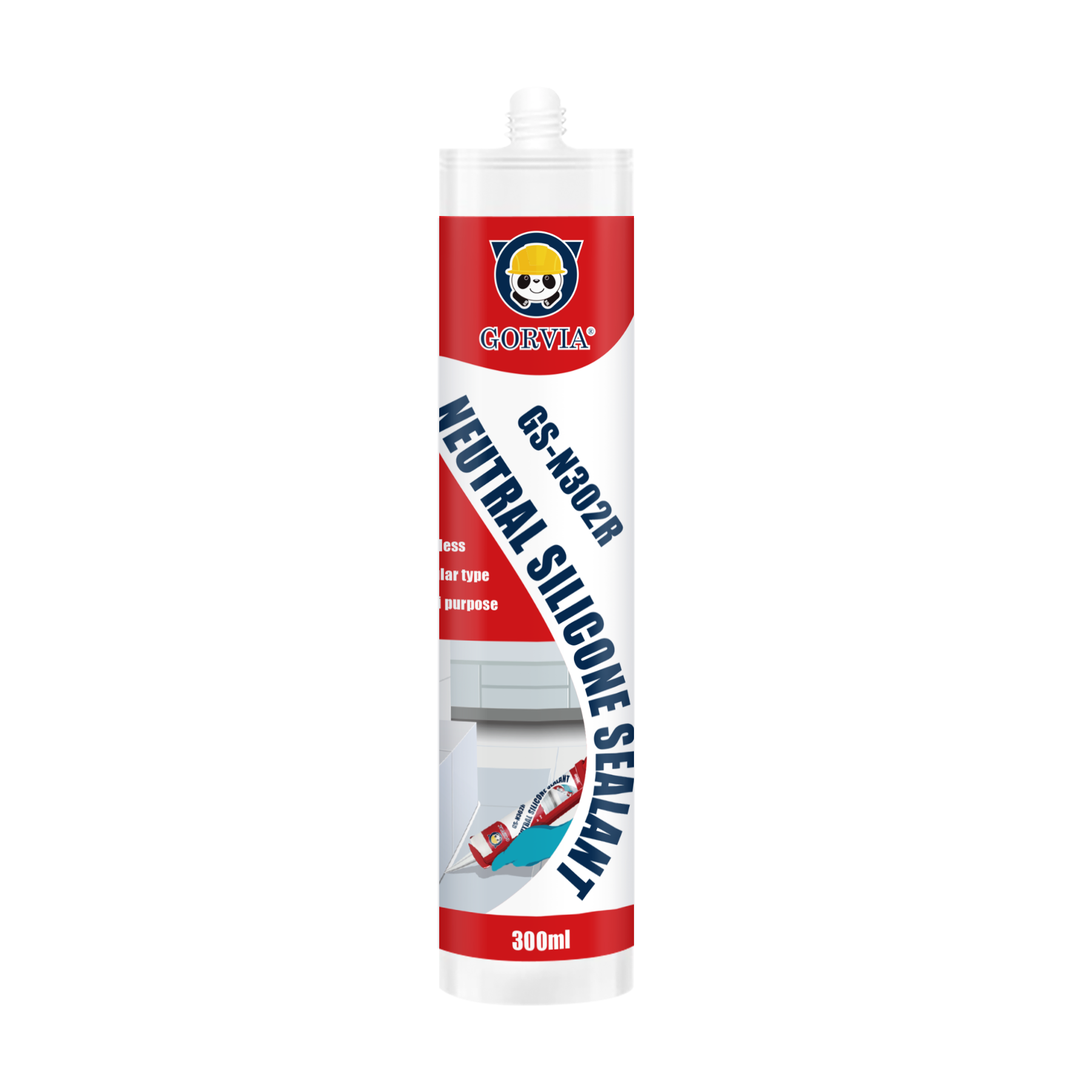 GORVIA Waterproof All Purpose Caulking Sealing Adhesive Silicone Sealant Clear Neutral Silicone Sealant