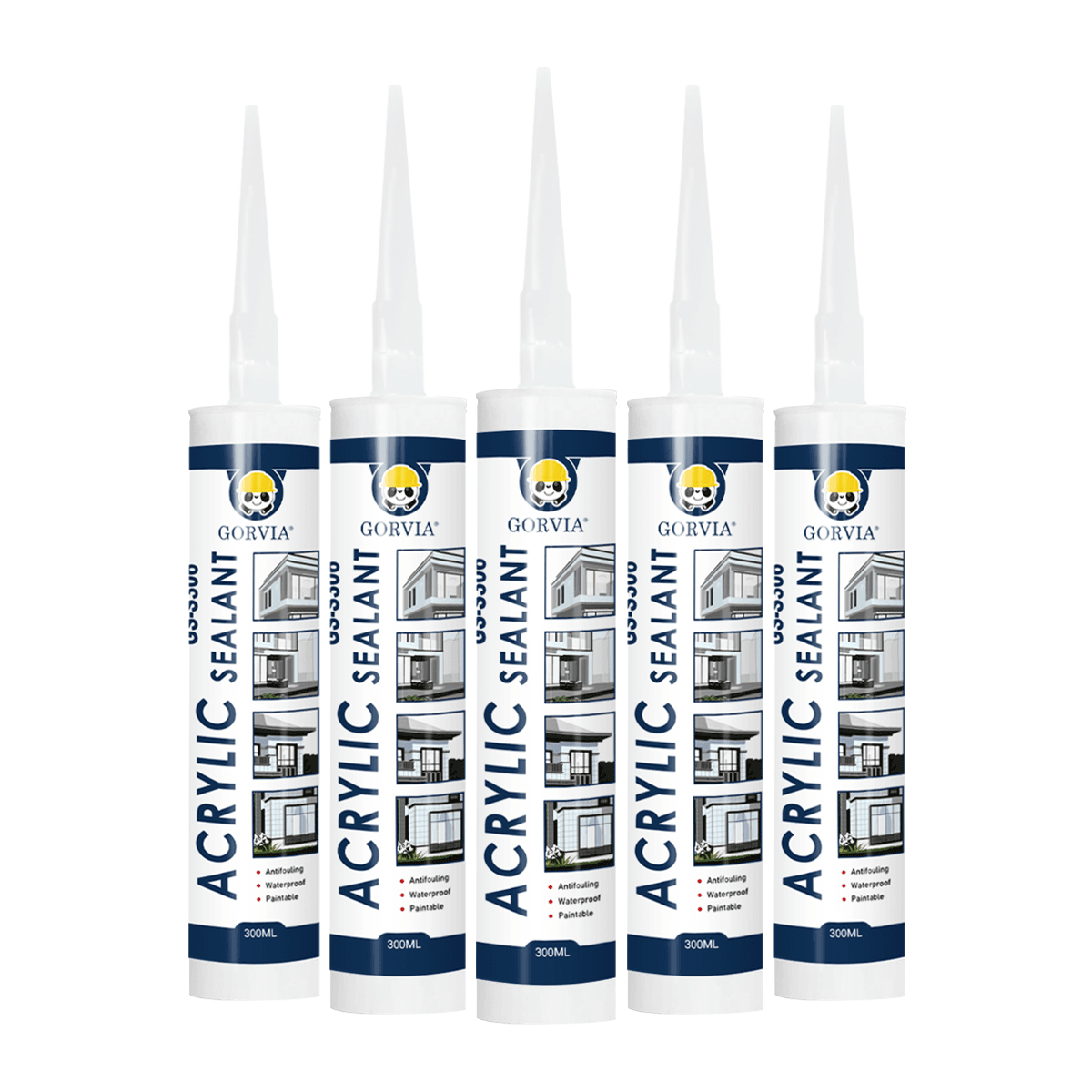 GORVIA Durable All-Purpose Caulk Flexible Joint Filler Acrylic Sealant Ideal for Interiors and Exteriors Easy to Apply