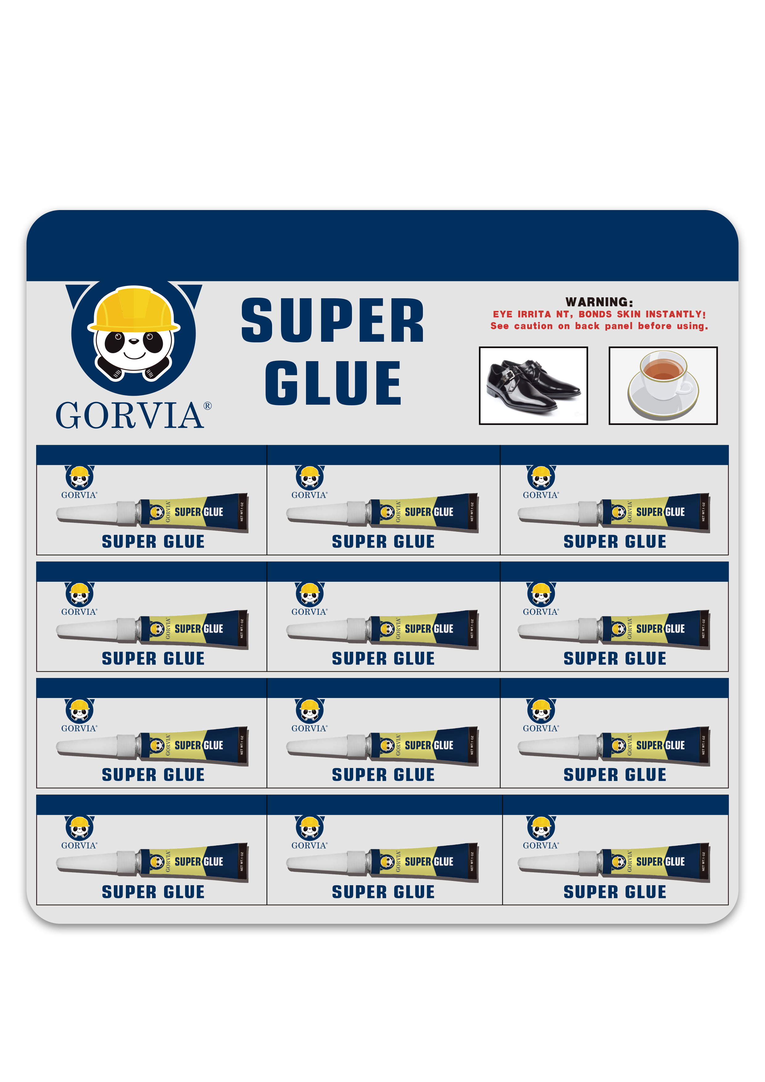 GORVIA Multipurpose Repair Glue Adhesive Leather Shoes Instant Adhesive Super Glue