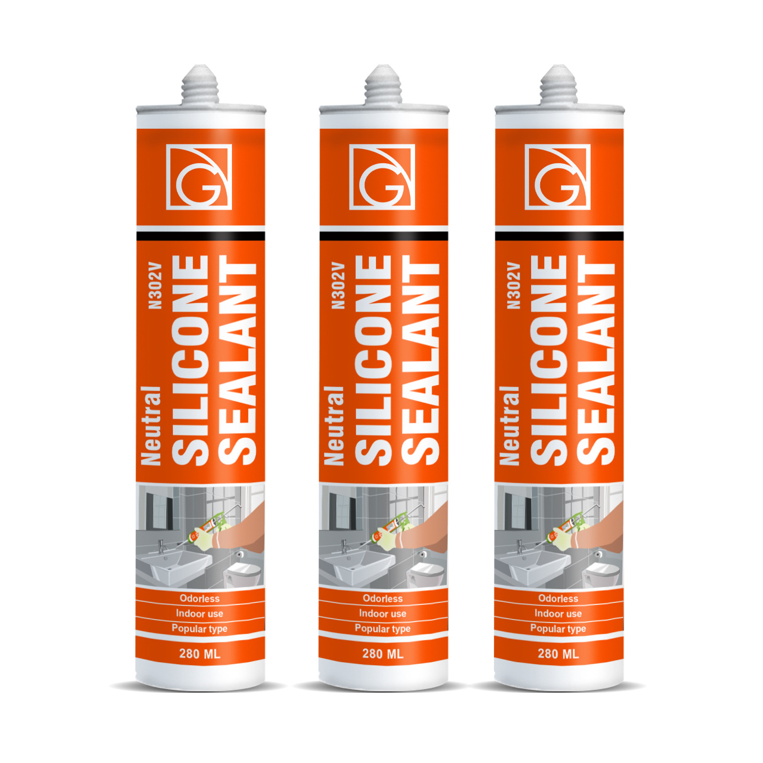 Factory Wholesale Price 300ml 600ml Transparent Black White Grey Adhesives Neutral Silicone Sealant