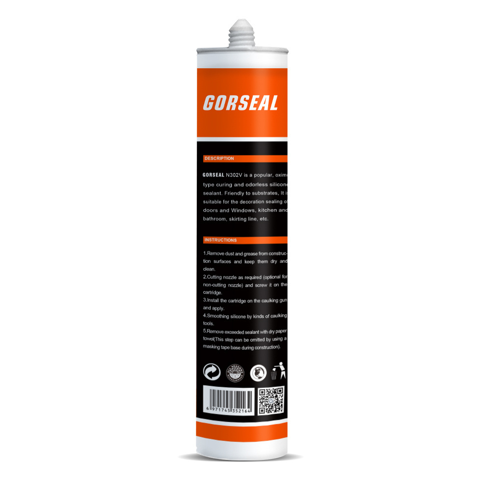 Factory Wholesale Price 300ml 600ml Transparent Black White Grey Adhesives Neutral Silicone Sealant